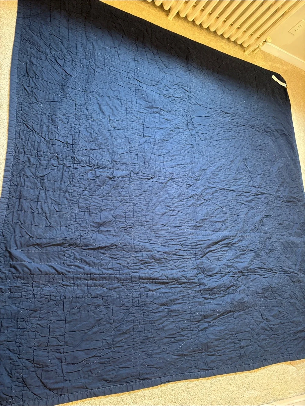 Pottery Barn Teen Navy, Burgundy, Teal, Cream NFL Patchwork Quilt